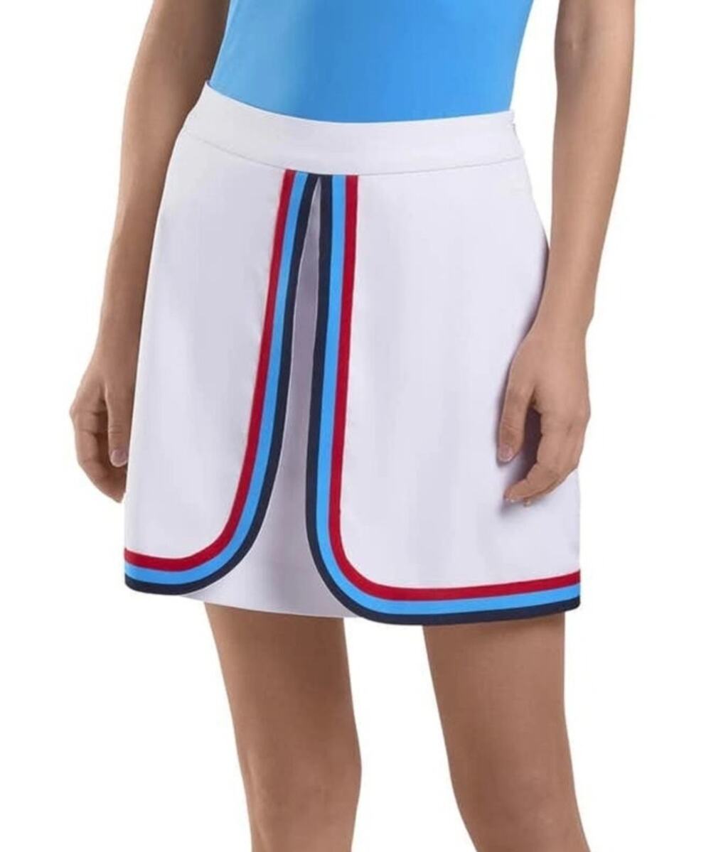 G/FORE Grosgrain Split Front Skort White Pull On Tennis Skirt Active Women's 6